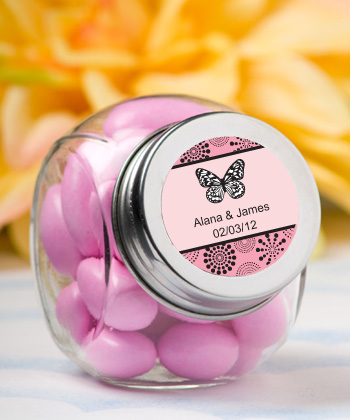 Personalized Glass Jar - Butterfly. Larger View